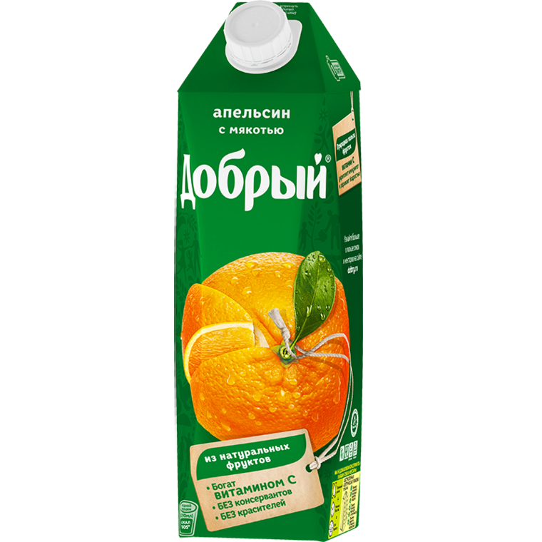 Нектар содержит. Сок добрый 1л апельсин. Нектар добрый апельсин 1л. Сок добрый апельсин с мякотью 1л. Добрый сок апельсиновый 1л.